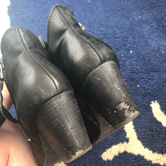 Black Leather Steve Madden Booties - Picture 7 of 7
